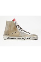 GOLDEN GOOSE FRANCY GOLD Checkered UPPER and Leather STAR