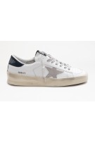 GOLDEN GOOSE White STARDAN with Suede STAR and Black SHINY Leather HEEL