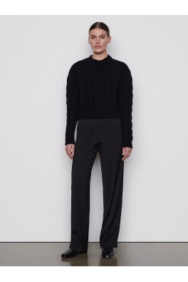FRAME Cable Crew Sweater col. Black