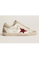 GOLDEN GOOSE Superstar with Red Suede STAR and SPUR 