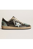 GOLDEN GOOSE BALLSTAR Black with Mint Heel and laminated STAR