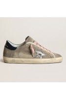 GOLDEN GOOSE SUPER-STAR SUEDE LAMINATED STAR and SHINY leather HEEL