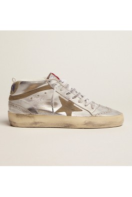 GOLDEN GOOSE MIDSTAR LAMINATED with SUEDE STAR AND WAVE