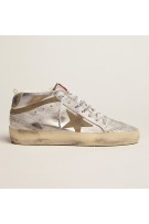 GOLDEN GOOSE MIDSTAR LAMINATED with SUEDE STAR AND WAVE