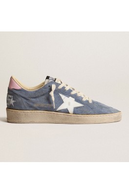 GOLDEN GOOSE BALLSTAR SUEDE UPPER AND SPUR LEATHER STAR NYLON TONGUE LEATHER HEEL