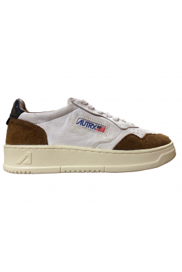 AUTRY SNEAKERS MEDALIST LOW Bianche e Tabacco
